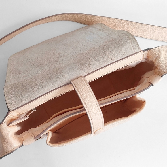 Coach Dakota Whipstitch Apricot Leather Saddle Bag - Picture 10 of 16